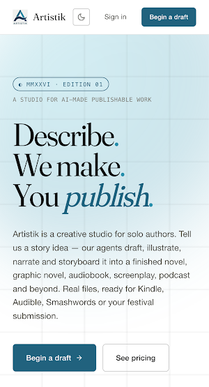 Artistik — AI Creative Studio Screenshot 0