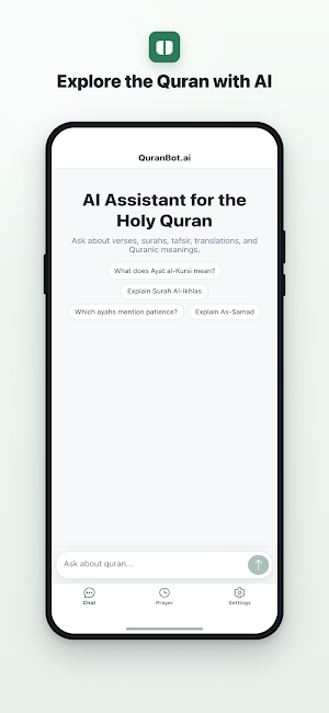 QuranBot | Quran AI القرآن Screenshot 1