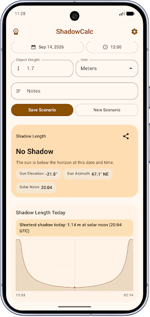 ShadowCalc: Sun Shadow Length Screenshot 3