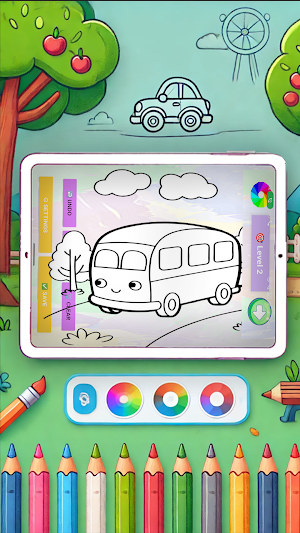 Magic Car Coloring Screenshot 0
