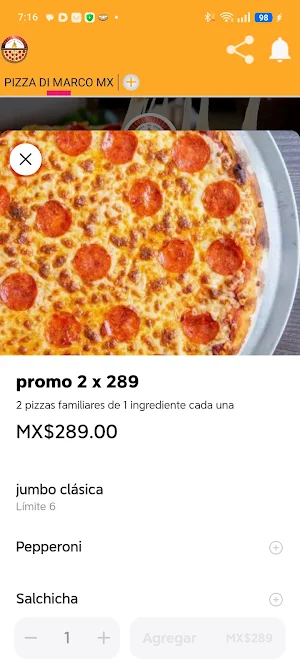 PIZZA DI MARCO.MX Screenshot 3
