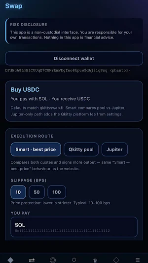 QkittySwap Screenshot 0