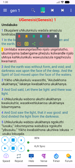 Ndebele English Audio Bible Screenshot 0