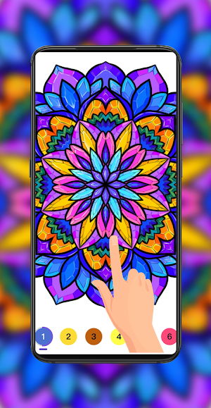 Mandala Flower:Color Master by Number Paint Book Screenshot 0