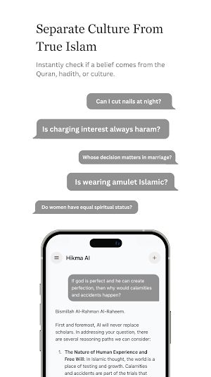 Hikma AI: Quran Chat & Hadith Screenshot 2
