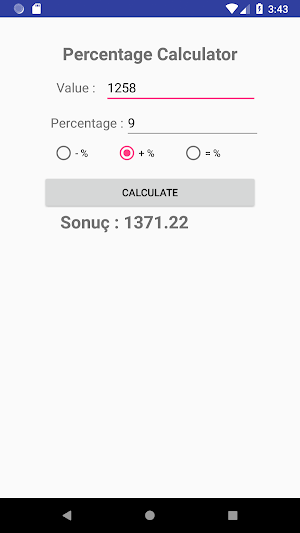 Percentage Calculator Screenshot 1
