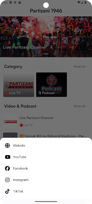 Partizani Channel Screenshot 2