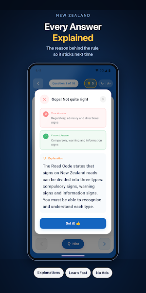NZ Learner Licence Test Screenshot 3