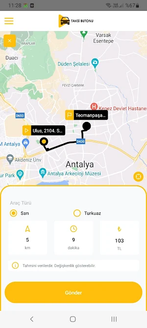 Taksi Butonu Screenshot 1