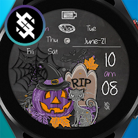 BFF12- Halloween Cat & Pumpkin