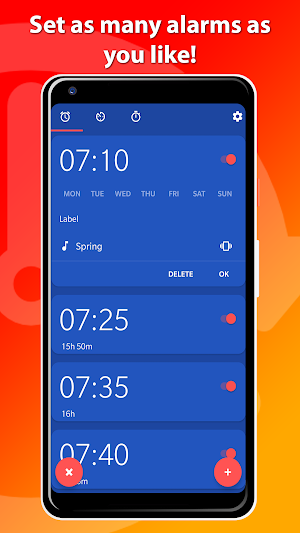 Set multiple alarms - OneClock Screenshot 1
