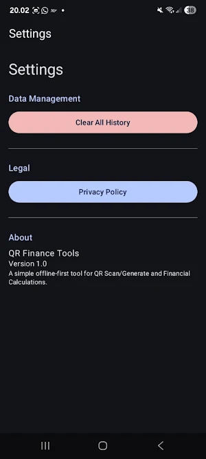 QR Finance Tools Screenshot 3