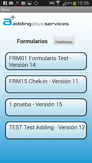 Mobile Reporting Screenshot 1