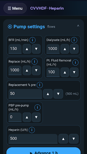 CRRT Advanced Simulator Screenshot 2