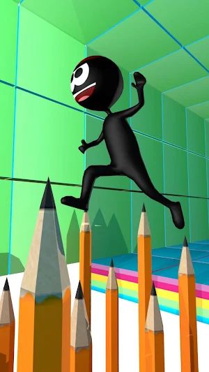Stickman Run 4D - Fun Run Screenshot 0