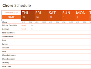 Free Office Schedules Templates Screenshot 3