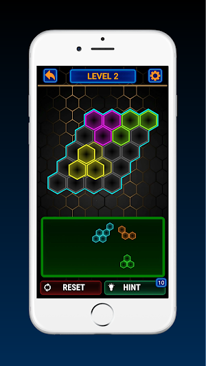 Glow Block! Hexa Puzzle Inlay Screenshot 1