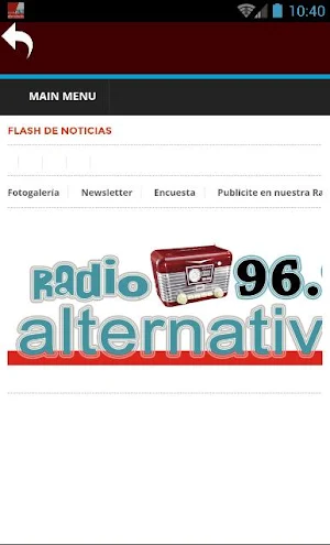 ALTERNATIVA FM 96.9 MHz Screenshot 1