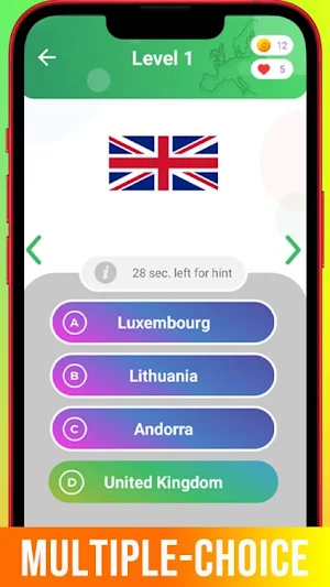 Flag Quiz (guess 200+ flags) Screenshot 3