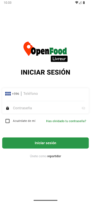 OpenFood Livreur Screenshot 0