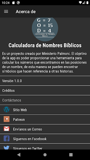Calculadora de Nombres Bíblicos Screenshot 1
