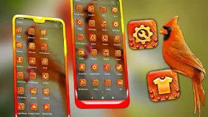 Cardinal Bird Launcher Theme Screenshot 1