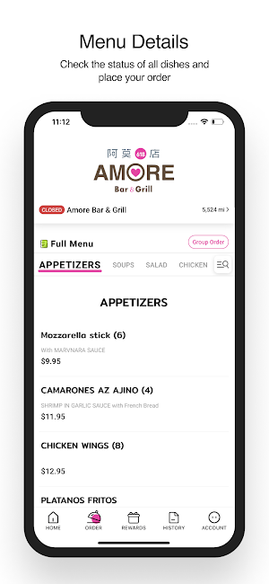 Amore Bar Grill Screenshot 1