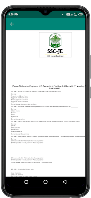 SSC JE Civil Mechanical Papers Screenshot 2