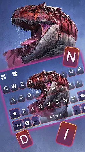 Monster Dinosaur Keyboard Background Screenshot 1
