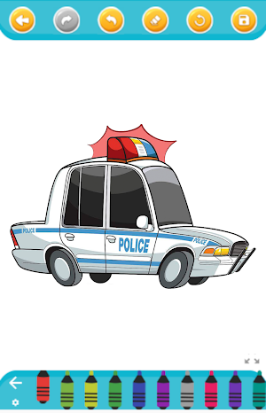 police car - coloring book Screenshot 2
