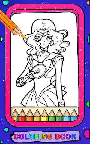 Sailor Moon Coloring Book Game Screenshot 0