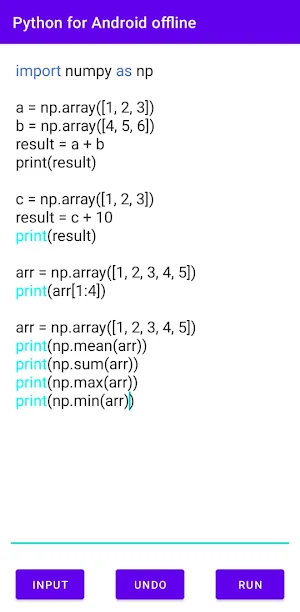 Python on Android offline Screenshot 2