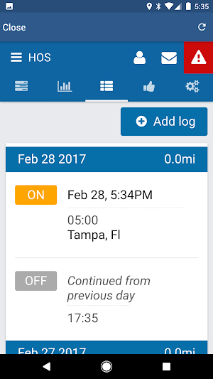 Transflo HOS Screenshot 2