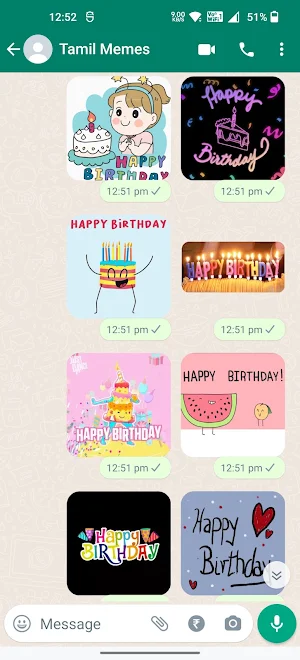 Happy Birthday Stickers Screenshot 2