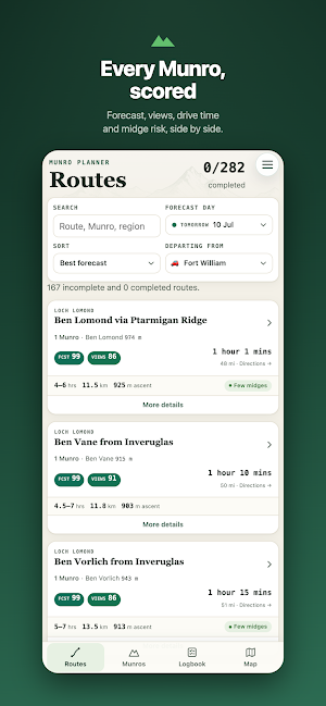 Munro Planner Screenshot 2
