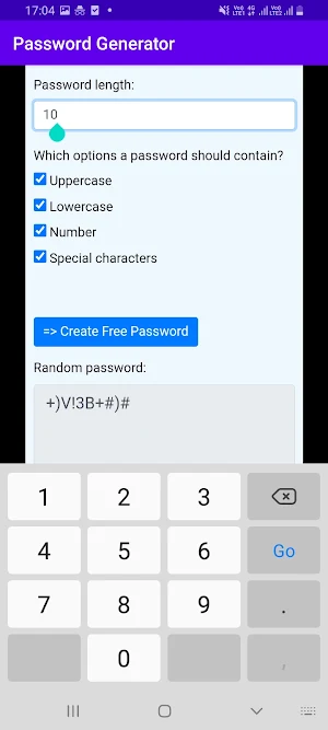 Strong Password Generator Screenshot 3