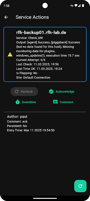 Unofficial CheckMK Monitoring Screenshot 2