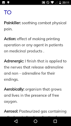 Pharmacological Dictionary Screenshot 1