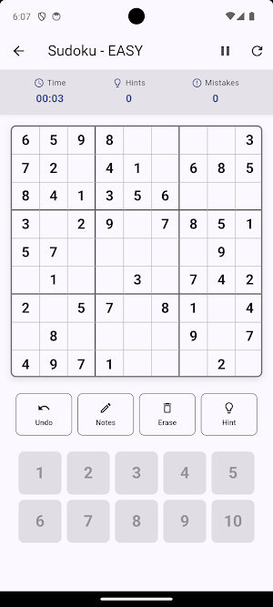 PG Sudoku Screenshot 2