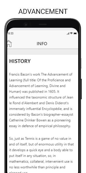 THE ADVANCEMENT OF LEARNING Screenshot 1