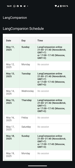 LangCompanion Screenshot 0
