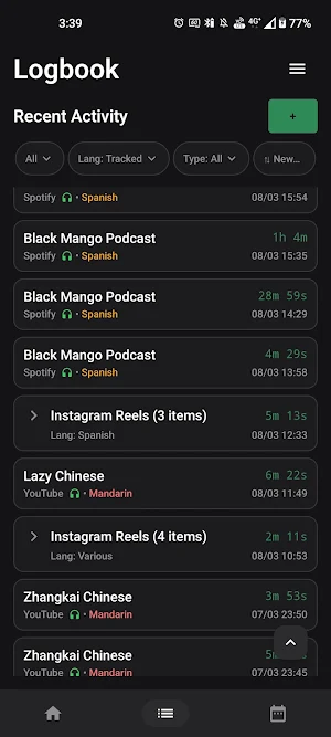 Scucha - Auto-Language Tracker Screenshot 2