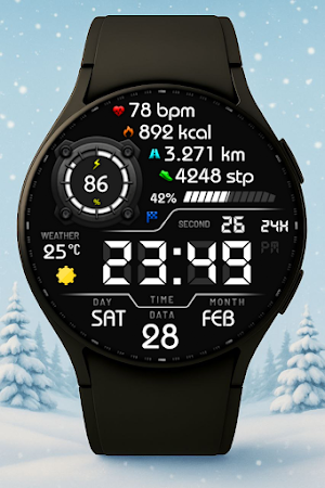 Vortexion Digital Watch Face Screenshot 0