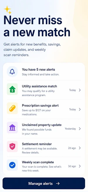 Benefit Finder: Grants, Claims Screenshot 3