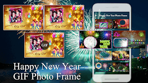 Happy New Year Photo Frame : New Year Editor Screenshot 0