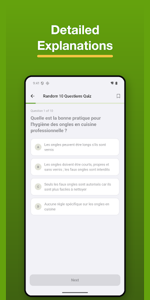 HACCP Hygiene Alimentaire QCM Screenshot 0