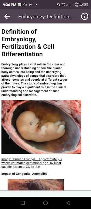 Human Embryology Screenshot 2