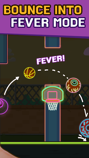 Flying Hoops - Dunk the flappy ball! Screenshot 1