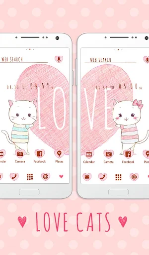 Pair Wallpaper - Love Cats Screenshot 0
