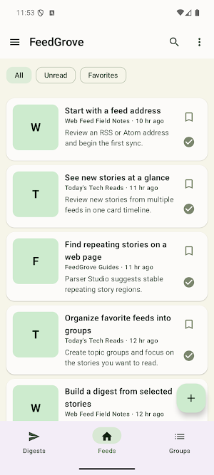 FeedGrove - RSS Feed Reader Screenshot 0